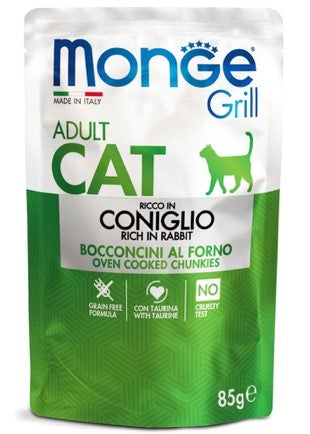 MONGE GRILL ADULTO CONIGLIO 85GR