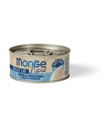 Monge Jelly filetti di tonno con pesce bianco 80G