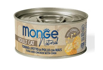 Monge Natural tonno e petto di pollo con mais 80g