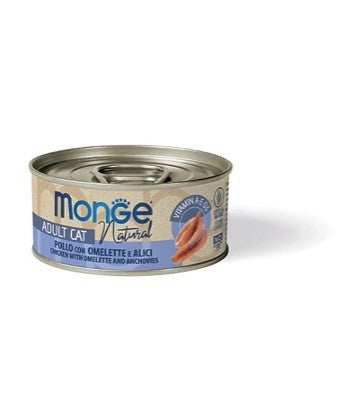 Monge Delicate pezzetti di pollo con omelette e alici