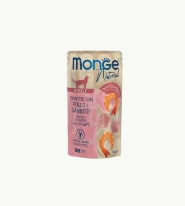 Monge Natural buste tonno con pollo e gamberi 80G