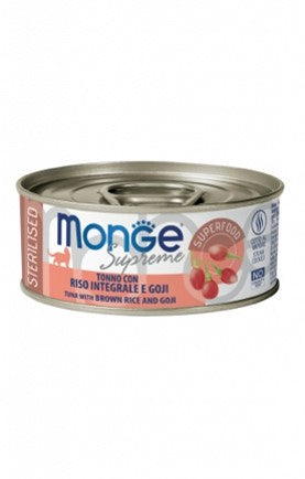 MONGE SUPREME STERILIZED TONNO RISO GOJI 80GR