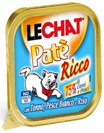 Lechat patè vaschetta tonno pesce b. e riso 100G