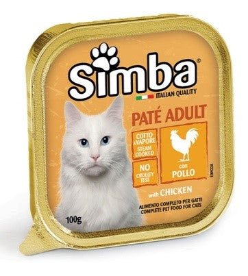simba pate' gatto al pollo vaschetta g. 100