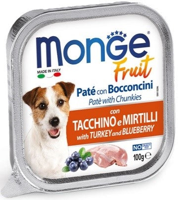 MONGE FRUIT dog turk/blueber. Gr.100x32