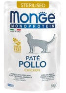 MONGE BUSTE MONOP. CAT STERILISED paté pollo 80G