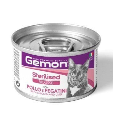 gemon mousse gatto adulto steril pollo/fegetini gr. 85
