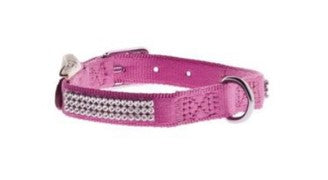 FERRIBIELLA COLLARE IN NYLON CON STRASS15MMX35CM ROSA