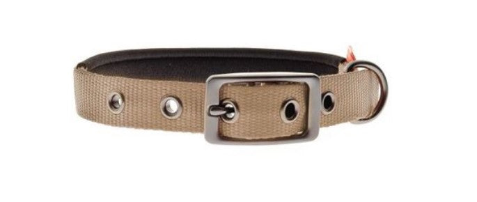 COLLARE NYLON IMBOTTITO 55X2,5CM MARRONE