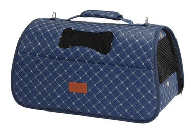 TRASP. Trapuntato ROMBO 50x27x27cm BLU -2p