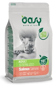 OASI SECCO GATTO STERILIZZATO SALMONE KG.1,5