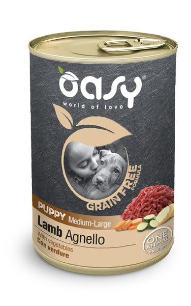OASI PUPPY MED./LARGE AGNELLO GRAIN FREE LATTA DA G.400