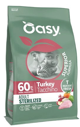 OASI SECCO GATTO STERILIZZATO TACCHINO KG.1,5