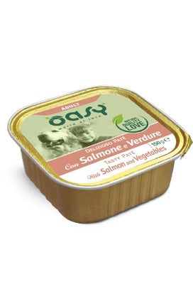 OASI PATE' ADULTO SALMONE E VERDURE VASCHETTA 150gr
