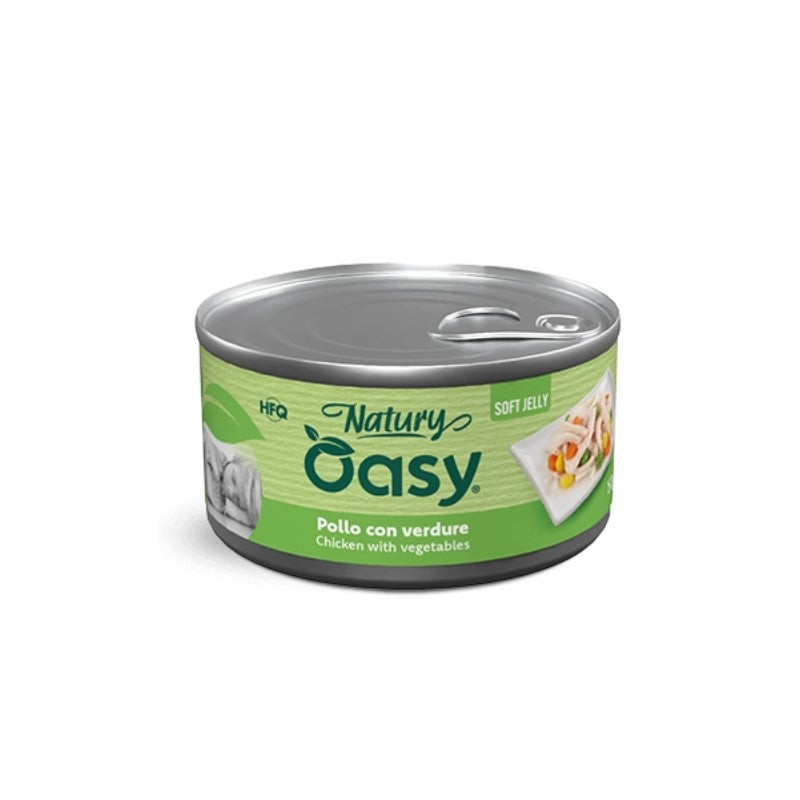 Oasy dog natury soft gelly pollo con verdure lattina 150g