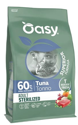 Oasy Dry Cat Superior - ADULT STERILIZED TONNO 1,5 kg (4pz)