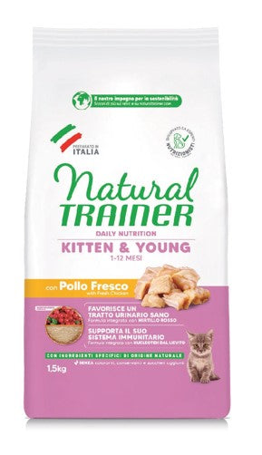 NATURAL TRAINER KITTEN CON POLLO FRESCO 1,5KG