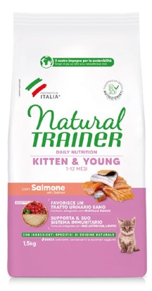 NATURAL TRAINER KITTEN CON SALMONE 1,5 KG