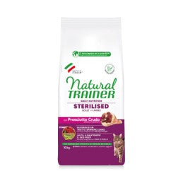 NATURAL TRAINER STERILIZZATO GATTO PROSCIUTTO CRUDO 10KG