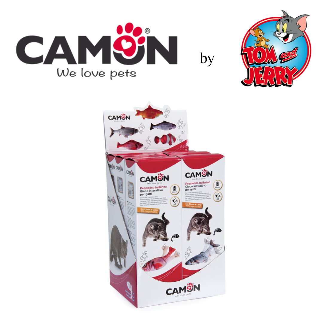 CAMON RUBBER BONE TOY FOR DOGS WITH SPIKES