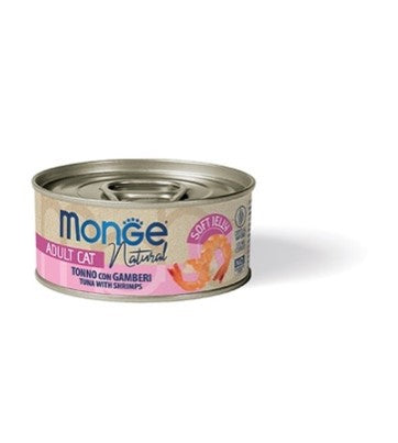 Monge Jelly pezzetti di tonno con gamberi 80G