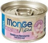 Monge natural dog tonno e prosciutto 95gx24