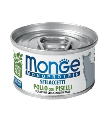 Monge sfilaccetti pollo con piselli 80G