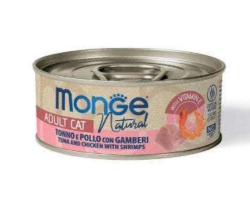 Monge Natural tonno e pollo con gamberi 80G