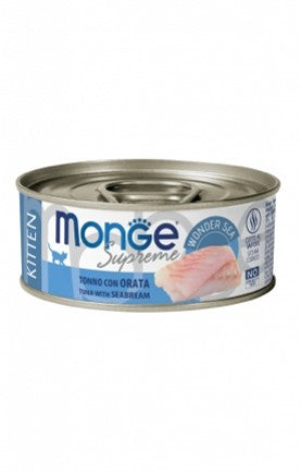MONGE SUPREME CAT KITTEN TONNO E ORATA 80 G
