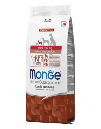 mini puppy agnello e riso 7,5 kg
