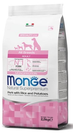 All Breeds Adult Maiale, riso & patate MONOPROTEIN kg. 2,5