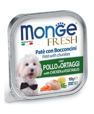 Monge Fresh vaschetta pollo/verdure 100G