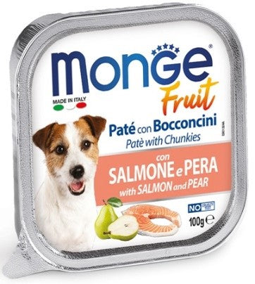 MONGE FRUIT dog salmon/pear    gr.100x32