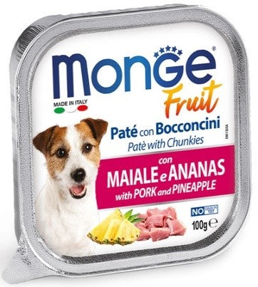MONGE FRUIT dog pork/pineapple gr.100x32