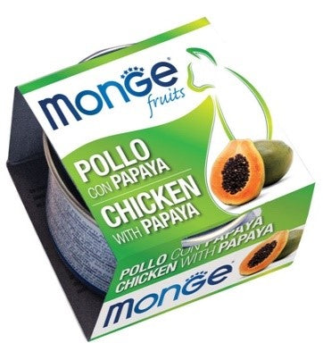 Monge Fruits pollo con papaya 80G