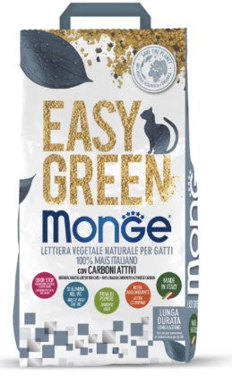 Monge Easy Green - lettiera vegetale 100% mais con carboni attivi lt 10 - 3,8kg