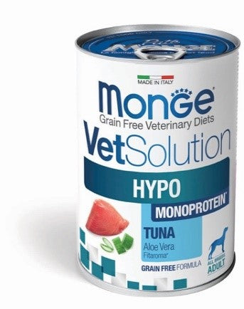 MONGE VET.DOG hypo mono tonno gr.400x12