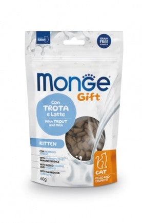 SNACK GATTO KITTEN TROTA E LATTE 60GR