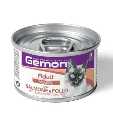 gemon mousse gatto adulto salmone/pollo gr. 85