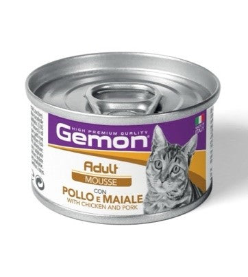 gemon mousse gatto adulto pollo/maiale gr. 85