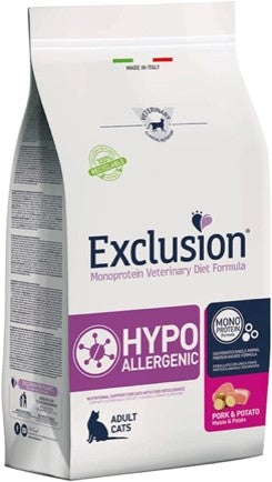 HYPOALLEGENIC GATTO PORK E POTATO 1,5 KG.