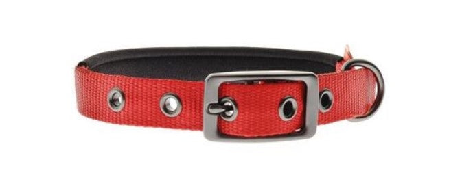 COLLARE NYLON IMBOTTITO 45X2,CM ROSSO