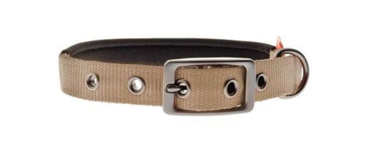 COLLARE NYLON IMBOTTITO 55X2,5CM MARRONE