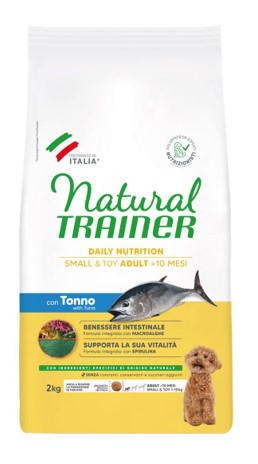 NATURAL TRAINER ADULTO SMALL PESCE E RISO 2 KG