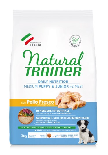 NATURAL TRAINER  PUPPY MEDIUM 3KG POLLO