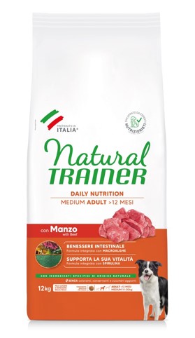 NATURAL TRAINER ADULTO MEDIUM MANZO 12kg