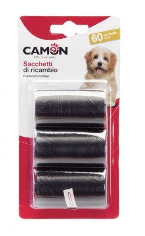 SACCHETTI PER DEIEZIONI 3 ROTOLI NERO
