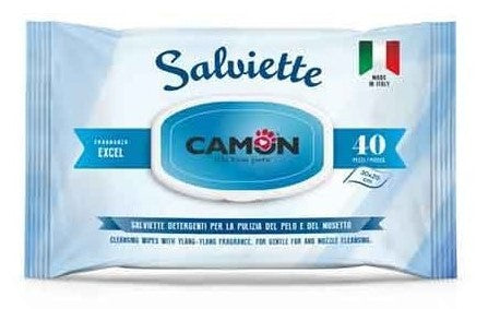 CAMON SALVIETTE PER LA PULIZIA DEL PELO AL PROFUMO DI EXCEL PER CANI E GATTI