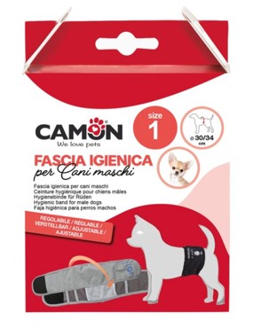 FASCIA PER CANI MASCHI BLU TG. 1