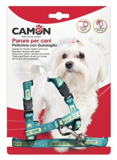 CAMON PARURE PER CANI PETTORINA CON GUINZAGLIO